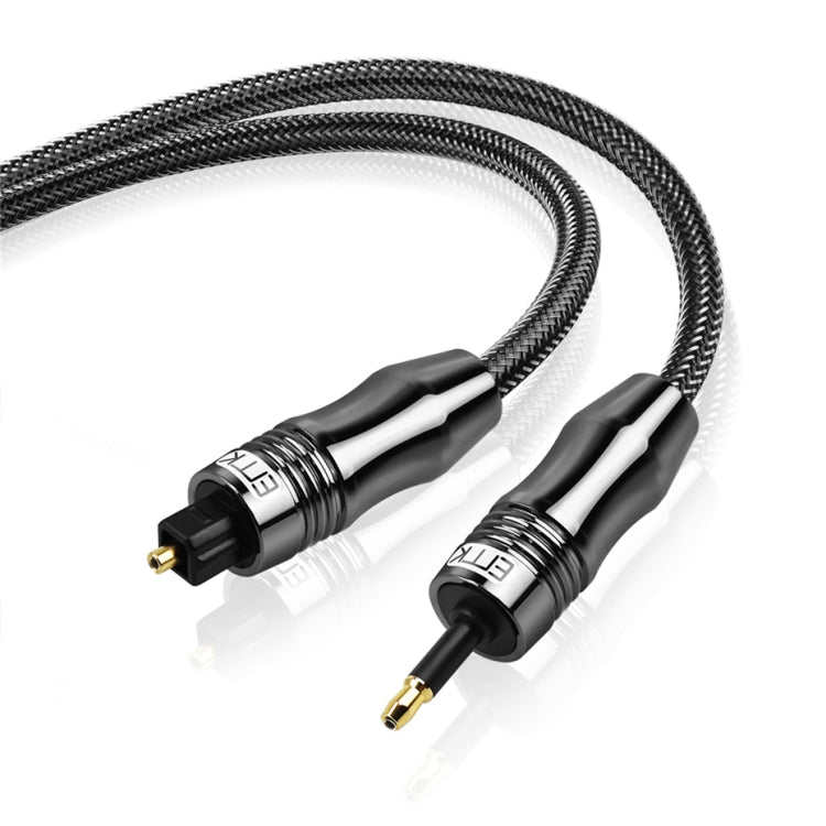 EMK OD6.0mm 3.5mm Digital Sound Toslink to Mini Toslink Digital Optical Audio Cable, Length:1.5m -  by EMK | Online Shopping UK | buy2fix