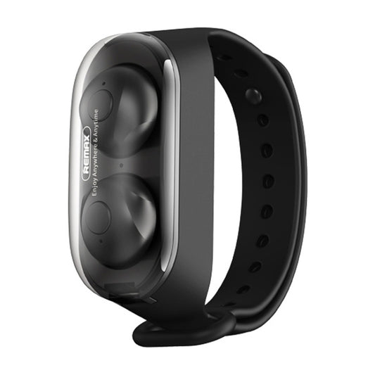 Remax TWS-15 Bluetooth 5.0 Portable Wristband Style True Wireless Stereo Earphone(Black) - TWS Earphone by REMAX | Online Shopping UK | buy2fix