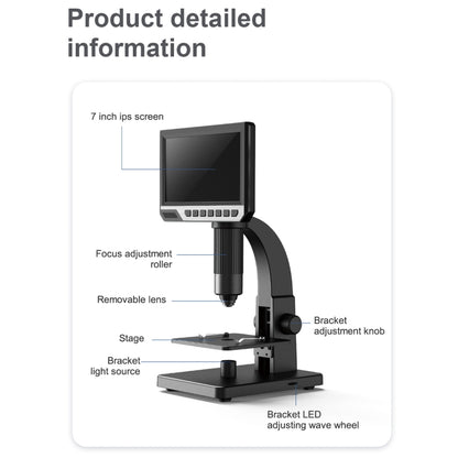 inskam315 7 inch IPS Screen 2000X 12MP HD Digital Microscope - Digital Microscope by buy2fix | Online Shopping UK | buy2fix