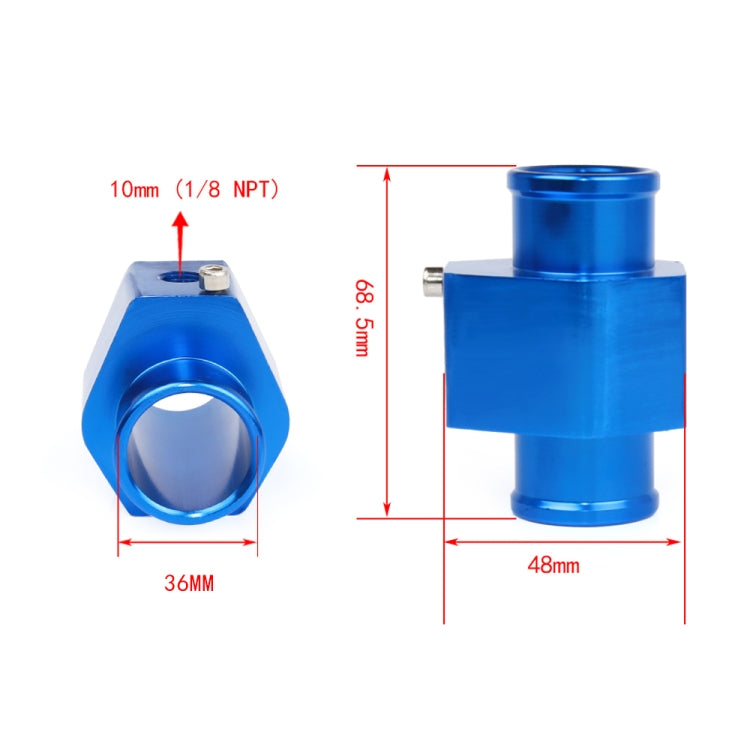 Car Water Temperature Meter Temperature Gauge Joint Pipe Radiator Sensor Adaptor Clamps, Size:36mm(Blue) - In Car by buy2fix | Online Shopping UK | buy2fix