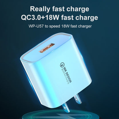 WK WP-U57 Max 18W Maxspeed QC3.0 Fast Charger + USB to Type-C / USB-C Data Cable, Plug Type:US Plug - Apple Accessories by WK | Online Shopping UK | buy2fix