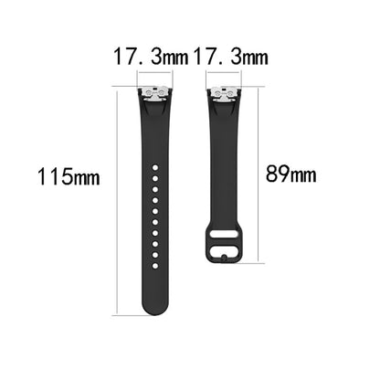 For Samsung Galaxy Fit SM-R370 Silicone Steel Shrapnel Black Buckle Watch Band(Blue) - Smart Wear by buy2fix | Online Shopping UK | buy2fix