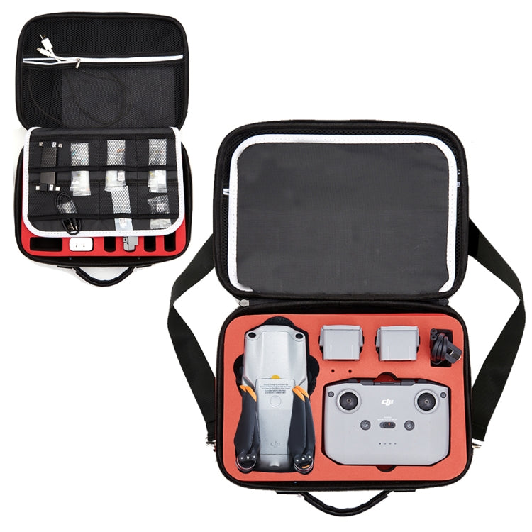 Portable Single Shoulder Storage Travel Carrying Cover Case Box with Baffle Separator for DJI Air 2S(Black + Red Liner) - DJI & GoPro Accessories by buy2fix | Online Shopping UK | buy2fix