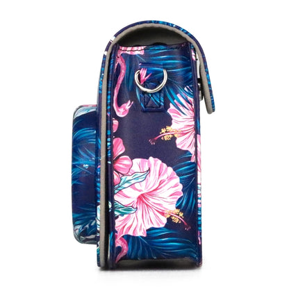 Flamingo Pattern Camera Bag with Shoulder Strap for Fujifilm Instax mini 11(Black Background) - Camera Accessories by buy2fix | Online Shopping UK | buy2fix