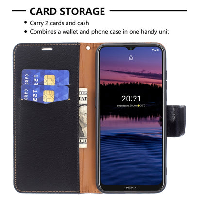 For Nokia G20 / G10 Litchi Texture Pure Color Horizontal Flip Leather Case with Holder & Card Slots & Wallet & Lanyard(Black) - Mobile Accessories by buy2fix | Online Shopping UK | buy2fix