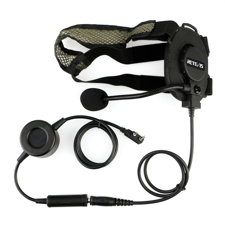 RETEVIS EH060K 2 Pin PPT Waterproof Tactical Military Headphone Microphone - Microphones & Headsets by RETEVIS | Online Shopping UK | buy2fix