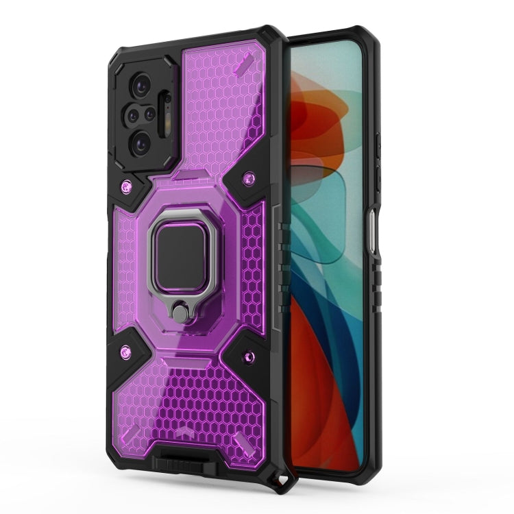 For Xiaomi Redmi Note 10 Pro Space PC+TPU Ring Holder Protective Case(Purple) - Note 10 Pro Cases by buy2fix | Online Shopping UK | buy2fix