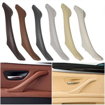 Car Leather Right Side Inner Door Handle Assembly 51417225854 for BMW 5 Series F10 / F18 2011-2017(Mocha) - In Car by buy2fix | Online Shopping UK | buy2fix