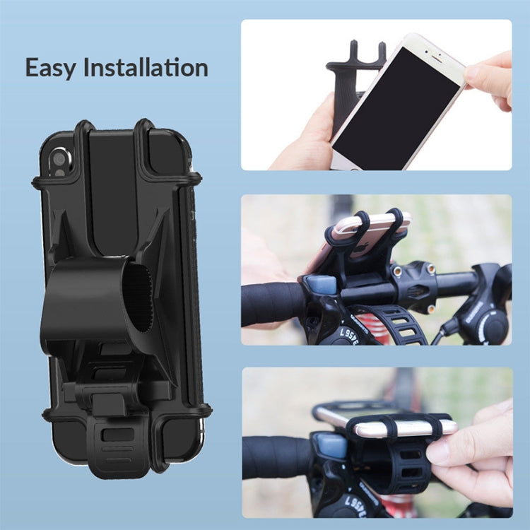 Silica Gel Bicycle Universal Phone Holder(Black) - Outdoor & Sports by buy2fix | Online Shopping UK | buy2fix