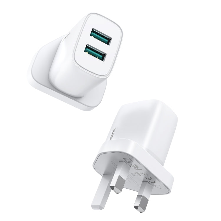 JOYROOM L-2A101 2.1A 10.5W Dual Ports Mini Fast Charger, Plug Type:UK Plug(White) - Apple Accessories by JOYROOM | Online Shopping UK | buy2fix