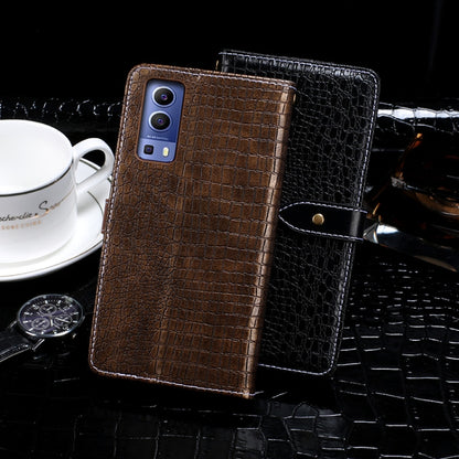 For vivo Y52 5G / Y72 5G idewei Crocodile Texture Horizontal Flip Leather Case with Holder & Card Slots & Wallet(Dark Blue) - vivo Cases by idewei | Online Shopping UK | buy2fix