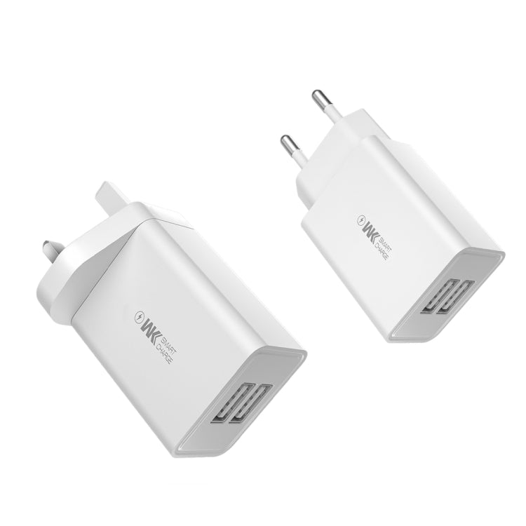 WK WP-U56 2A Dual USB Fast Charging Travel Charger Power Adapter, EU Plug - Mobile Accessories by WK | Online Shopping UK | buy2fix