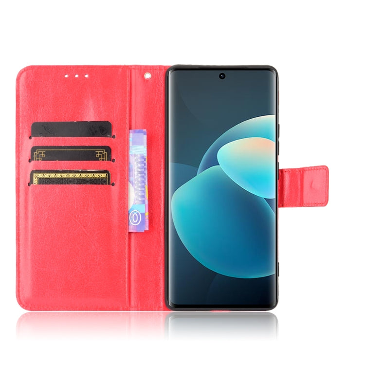 For vivo X60 Pro Overseas Version / X60 5G Curved Surface Version Crazy Horse Texture Horizontal Flip Leather Case with Holder & Card Slots & Lanyard(Red) - OPPO Cases by buy2fix | Online Shopping UK | buy2fix