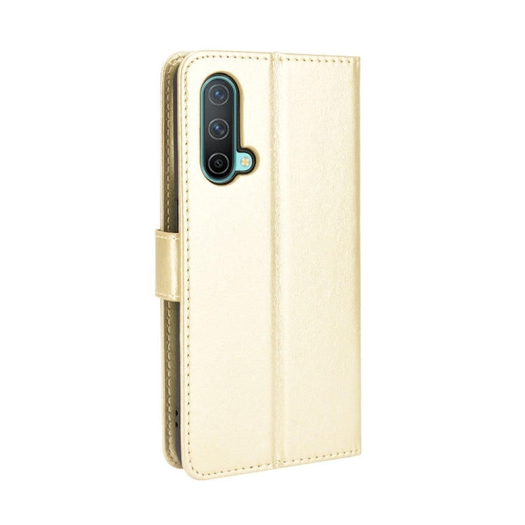 For OnePlus Nord CE 5G Crazy Horse Texture Horizontal Flip Leather Case with Holder & Card Slots & Lanyard(Gold) - OnePlus Cases by buy2fix | Online Shopping UK | buy2fix