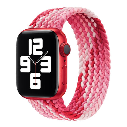 Single Loop Weaving Nylon Watch Band, Size: M 145mm For Apple Watch Series 9&8&7 41mm / SE 3&SE 2&6&SE&5&4 40mm / 3&2&1 38mm(Strawberry Red) - Watch Bands by buy2fix | Online Shopping UK | buy2fix