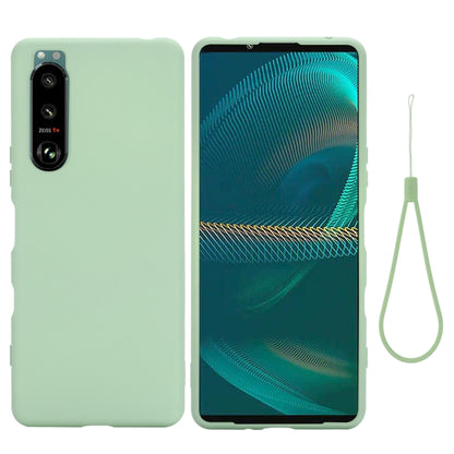For Sony Xperia 5 III Solid Color Liquid Silicone Dropproof Full Coverage Protective Case(Green) - Sony Cases by buy2fix | Online Shopping UK | buy2fix