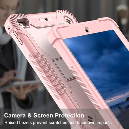 Silicone + PC Shockproof Protective Case with Holder For iPad mini (2019) / mini 4(Rose Gold) - iPad mini (2019) / mini 5 Cases by buy2fix | Online Shopping UK | buy2fix