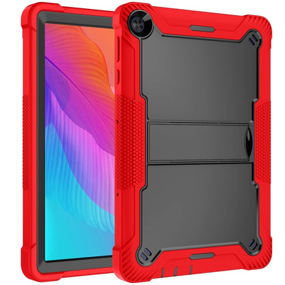 For Huawei MatePad T 10s Silicone + PC Shockproof Protective Case with Holder(Red + Black) - Huawei by buy2fix | Online Shopping UK | buy2fix