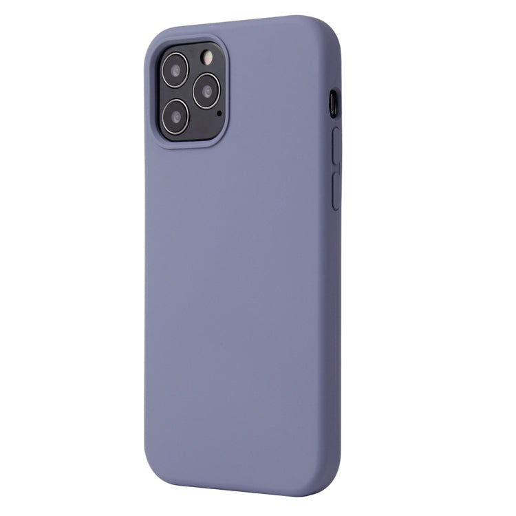 For iPhone 13 Solid Color Liquid Silicone Shockproof Protective Case(Lavender Grey) - iPhone 13 Cases by buy2fix | Online Shopping UK | buy2fix