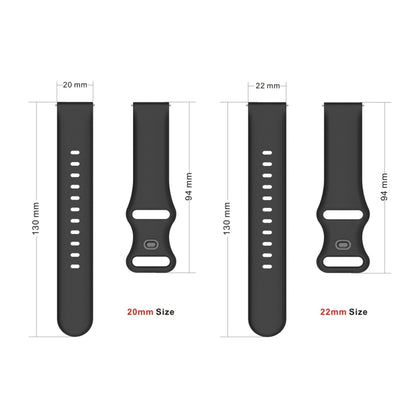 20mm For Amazfit GTS 2e Butterfly Buckle Silicone Watch Band(Black) - Watch Bands by buy2fix | Online Shopping UK | buy2fix