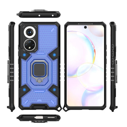 For Honor 50 Space PC + TPU Ring Holder Protective Case(Blue) - Honor Cases by buy2fix | Online Shopping UK | buy2fix