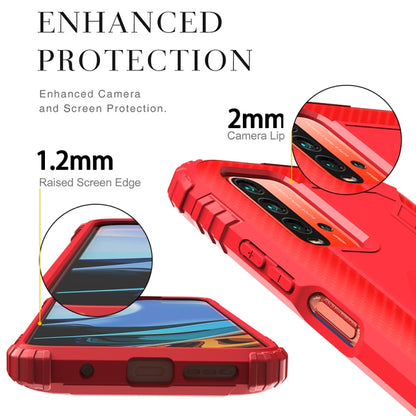 For Xiaomi Redmi 9T / 9 Power Carbon Fiber Protective Case with 360 Degree Rotating Ring Holder(Red) - Xiaomi Cases by buy2fix | Online Shopping UK | buy2fix