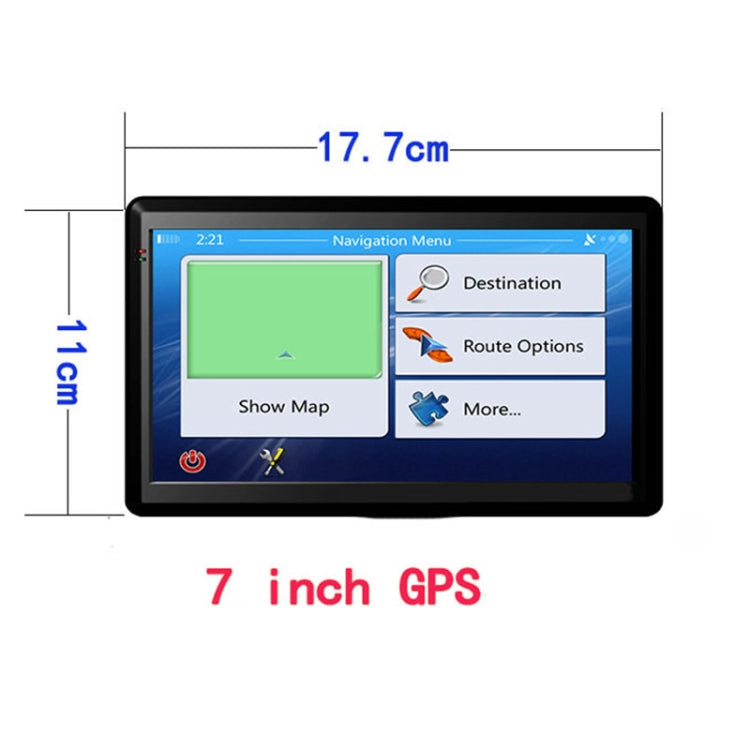 7 inch Car HD GPS Navigator 8G+128M Resistive Screen Support FM / TF Card, Specification:Africa Map - In Car by buy2fix | Online Shopping UK | buy2fix