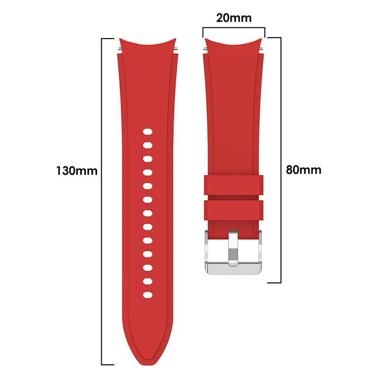 For Samsung Galaxy Watch4 Classic 46mm Silicone Watch Band(Red) - Smart Wear by buy2fix | Online Shopping UK | buy2fix