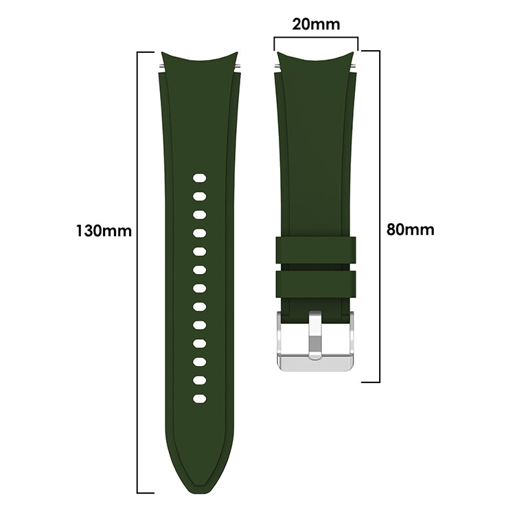 For Samsung Galaxy Watch4 Classic 46mm Silicone Watch Band(Army Green) - Smart Wear by buy2fix | Online Shopping UK | buy2fix