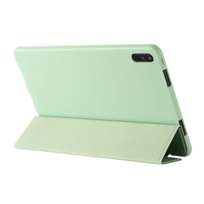 For Huawei MatePad 11 (2021) GEBEI Shockproof Horizontal Flip Leather Case with Three-folding Holder(Green) - Huawei by GEBEI | Online Shopping UK | buy2fix