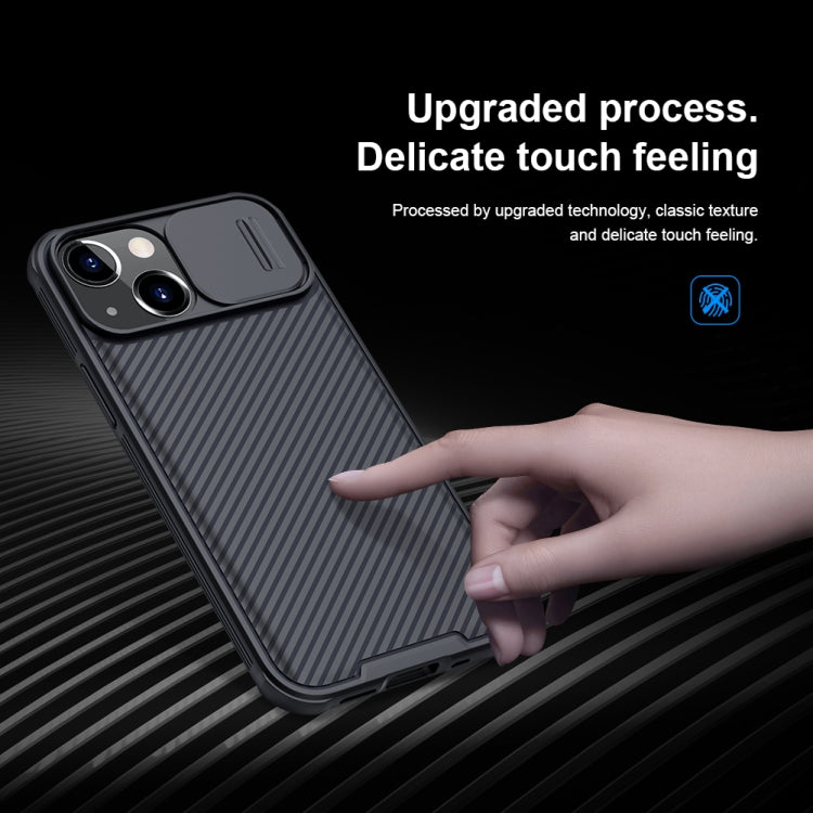 For iPhone 13 NILLKIN Black Mirror Pro Series Camshield Full Coverage Dust-proof Scratch Resistant Phone Case(Black) - iPhone 13 Cases by NILLKIN | Online Shopping UK | buy2fix