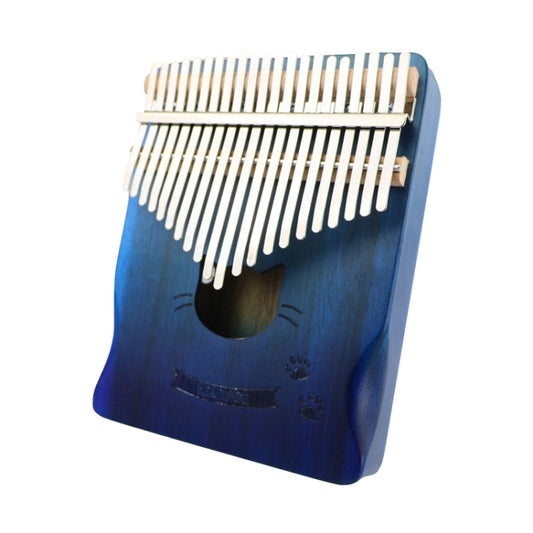 21 Tone Acacia Wood Thumb Piano Kalimba Musical Instruments(Aurora Blue-Cat) - Keyboard Instruments by buy2fix | Online Shopping UK | buy2fix