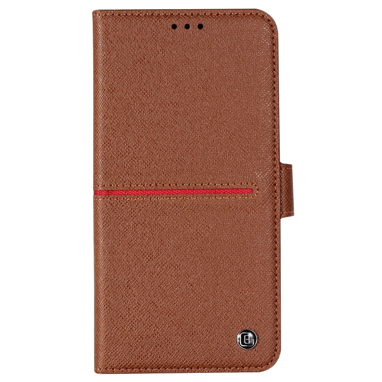 For iPhone XS Max GEBEI Top-grain Leather Horizontal Flip Protective Case with Holder & Card Slots & Wallet & Photo Frame(Brown) - More iPhone Cases by GEBEI | Online Shopping UK | buy2fix
