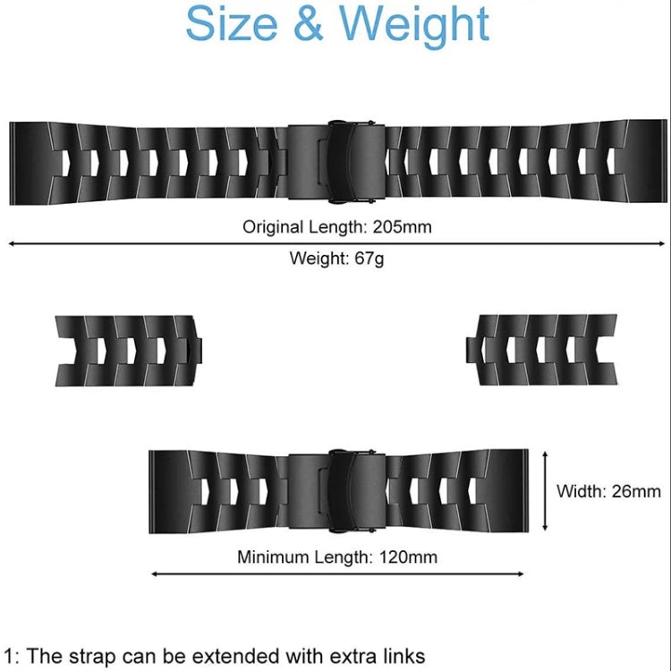 For Garmin Fenix 6X 26mm Titanium Alloy Quick Release Watch Band(Black) - Watch Bands by buy2fix | Online Shopping UK | buy2fix