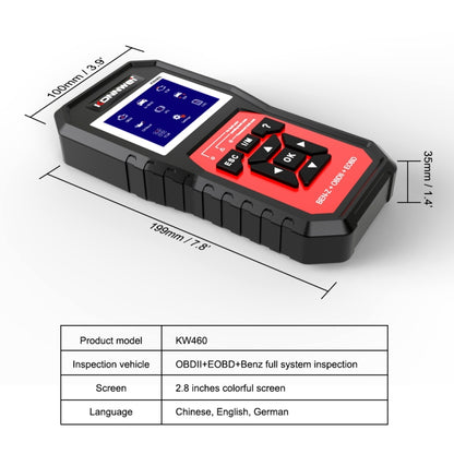 KONNWEI KW460 Car 2.8 inch 12V Lead-acid Battery Tester Fault Diagnosis Instrument - Code Readers & Scan Tools by KONNWEI | Online Shopping UK | buy2fix