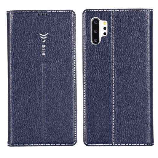 For Galaxy Note 10+ GEBEI PU+TPU Horizontal Flip Protective Case with Holder & Card Slots(Blue) - Galaxy Phone Cases by GEBEI | Online Shopping UK | buy2fix
