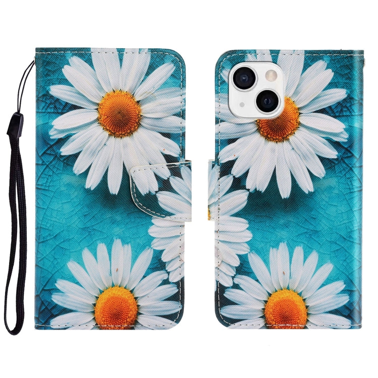 For iPhone 13 3D Colored Drawing Horizontal Flip Leather Phone Case(Chrysanthemum) - Apple Accessories by buy2fix | Online Shopping UK | buy2fix