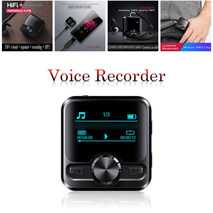 M9 AI Intelligent High-definition Noise Reduction Voice Control Recorder Ebook Bluetooth MP3 Player, Capacity:16GB(Black) - Consumer Electronics by buy2fix | Online Shopping UK | buy2fix