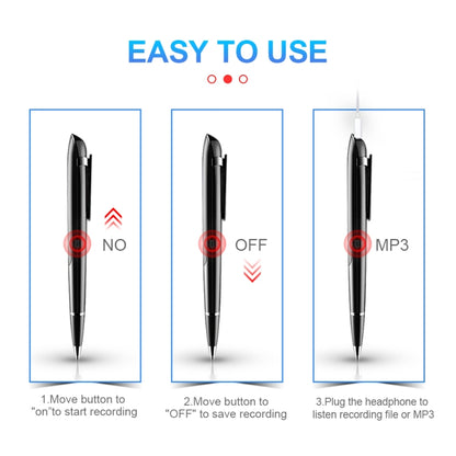 Q9 AI Intelligent High-definition Noise Reduction Conference Recording Pen Voice Control Recorder, Capacity:4GB(Black) - Security by buy2fix | Online Shopping UK | buy2fix
