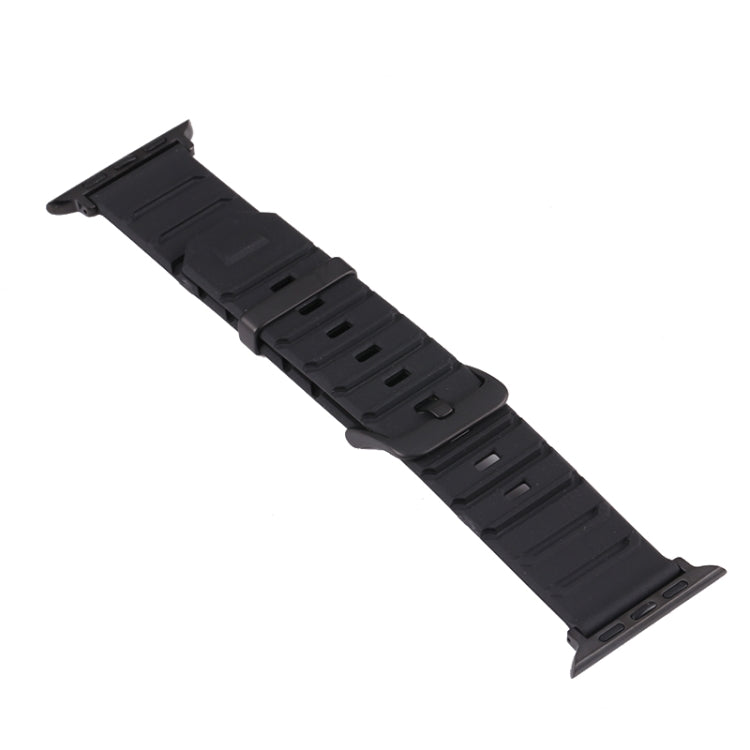 Silicone Watch Band + Watch Case Set For Apple Watch Series 7 41mm(Black White) - Watch Bands by buy2fix | Online Shopping UK | buy2fix