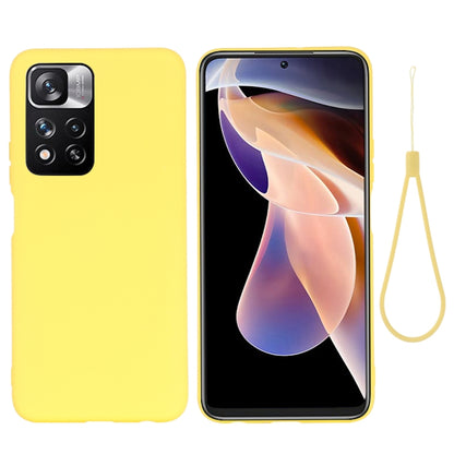 For Xiaomi Redmi Note 11 Pro China / Note 11 Pro+ Liquid Silicone Phone Case(Yellow) - Xiaomi Cases by buy2fix | Online Shopping UK | buy2fix