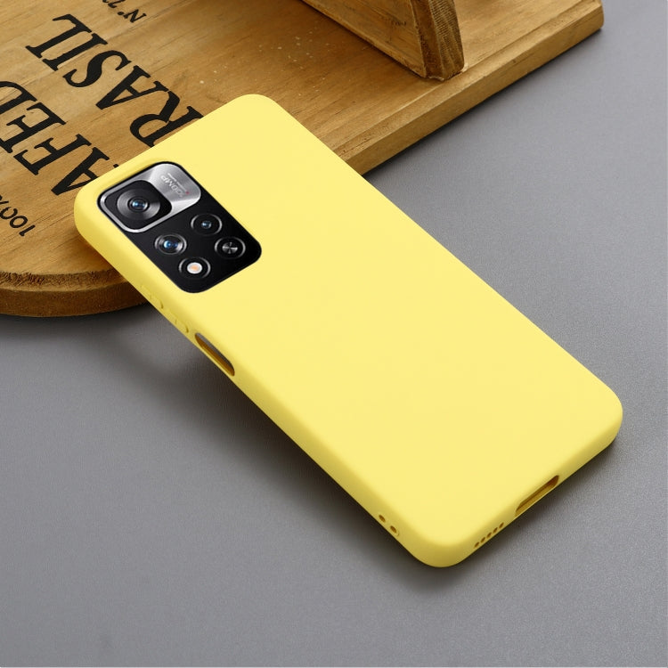 For Xiaomi Redmi Note 11 Pro China / Note 11 Pro+ Liquid Silicone Phone Case(Yellow) - Xiaomi Cases by buy2fix | Online Shopping UK | buy2fix