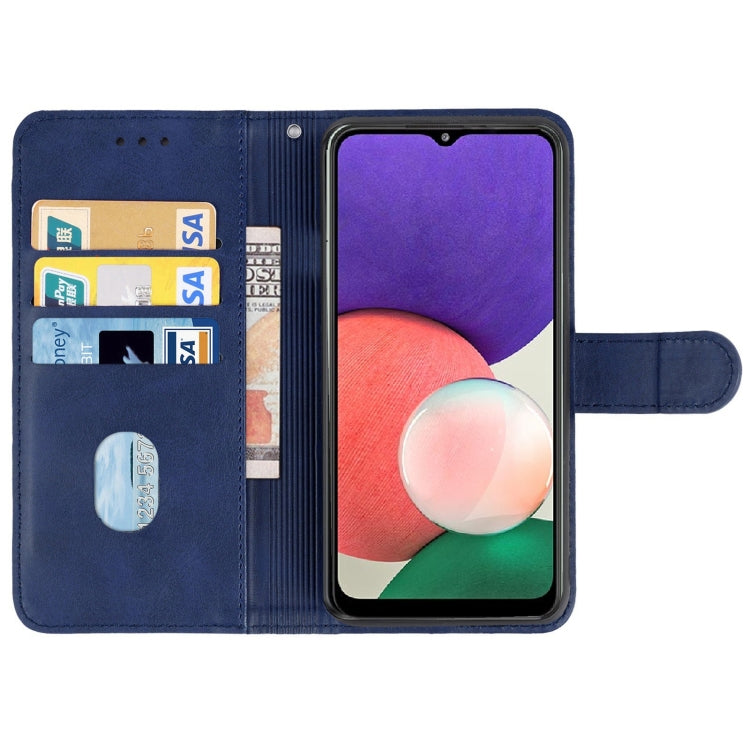 Leather Phone Case For Samsung Galaxy A22 5G SC-56B JP Version(Blue) - Galaxy Phone Cases by buy2fix | Online Shopping UK | buy2fix