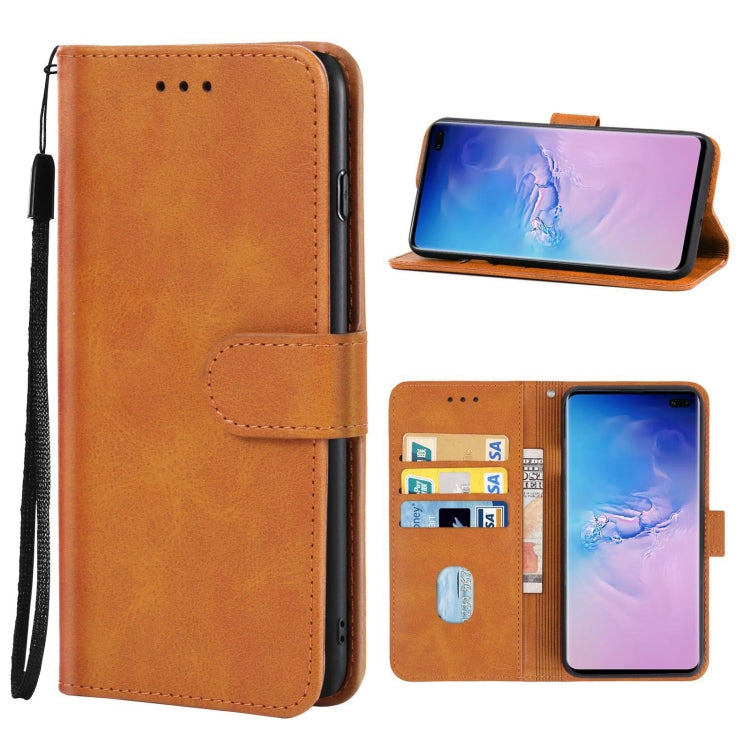 For Samsung Galaxy S10 Plus Leather Phone Case(Brown) - Galaxy Phone Cases by buy2fix | Online Shopping UK | buy2fix