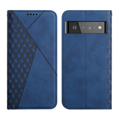 For Google Pixel 6 Pro Skin Feel Magnetic Leather Phone Case(Blue) - Google Cases by buy2fix | Online Shopping UK | buy2fix