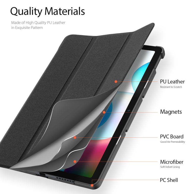 For OPPO Realme Pad 10.4 DUX DUCIS Domo Series Magnetic PU Tablet Case - Realme by DUX DUCIS | Online Shopping UK | buy2fix