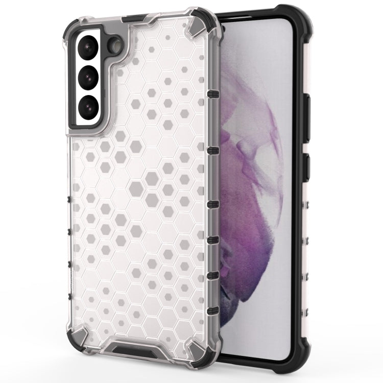 For Samsung Galaxy S22+ 5G Honeycomb PC + TPU Phone Case(White) - Galaxy S22+ 5G Cases by buy2fix | Online Shopping UK | buy2fix