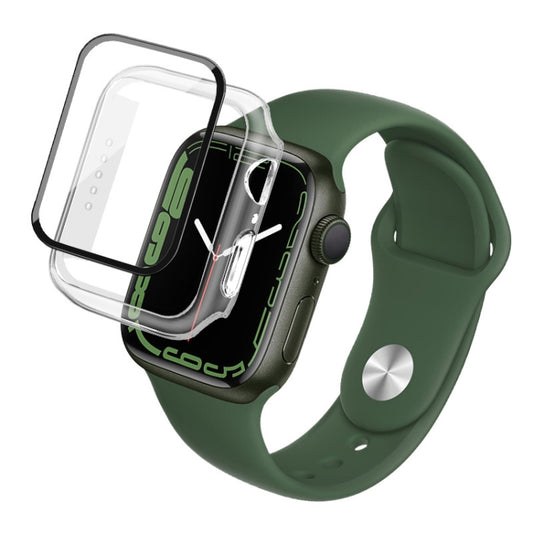 imak PC Case with Tempered Glass Film For Apple Watch Series 8 / 7 41mm(Transparent) - Watch Cases by imak | Online Shopping UK | buy2fix