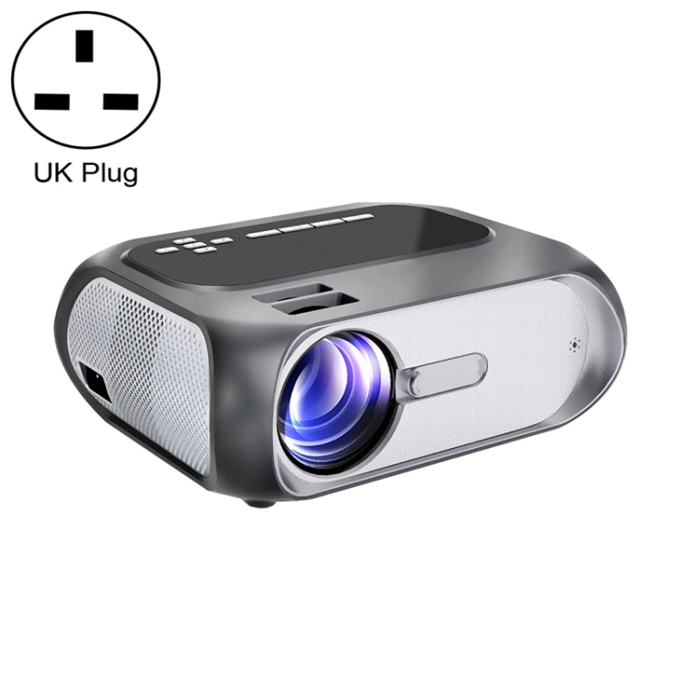 T7i 720P 200 ANSI Home Theater LED HD Digital Projector, Same Screen Version, UK Plug(Silver Grey) - Consumer Electronics by buy2fix | Online Shopping UK | buy2fix