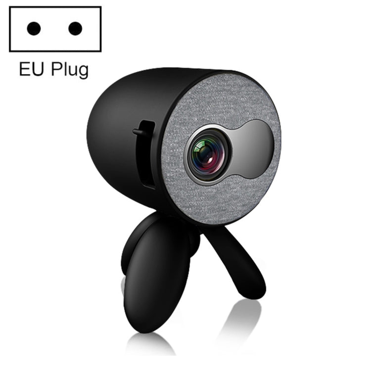 YG220 Same Screen Version Children Projector Mini LED Portable Home Speaker Projector, Plug Type:EU Plug(Black) - Consumer Electronics by buy2fix | Online Shopping UK | buy2fix